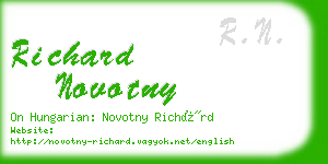 richard novotny business card